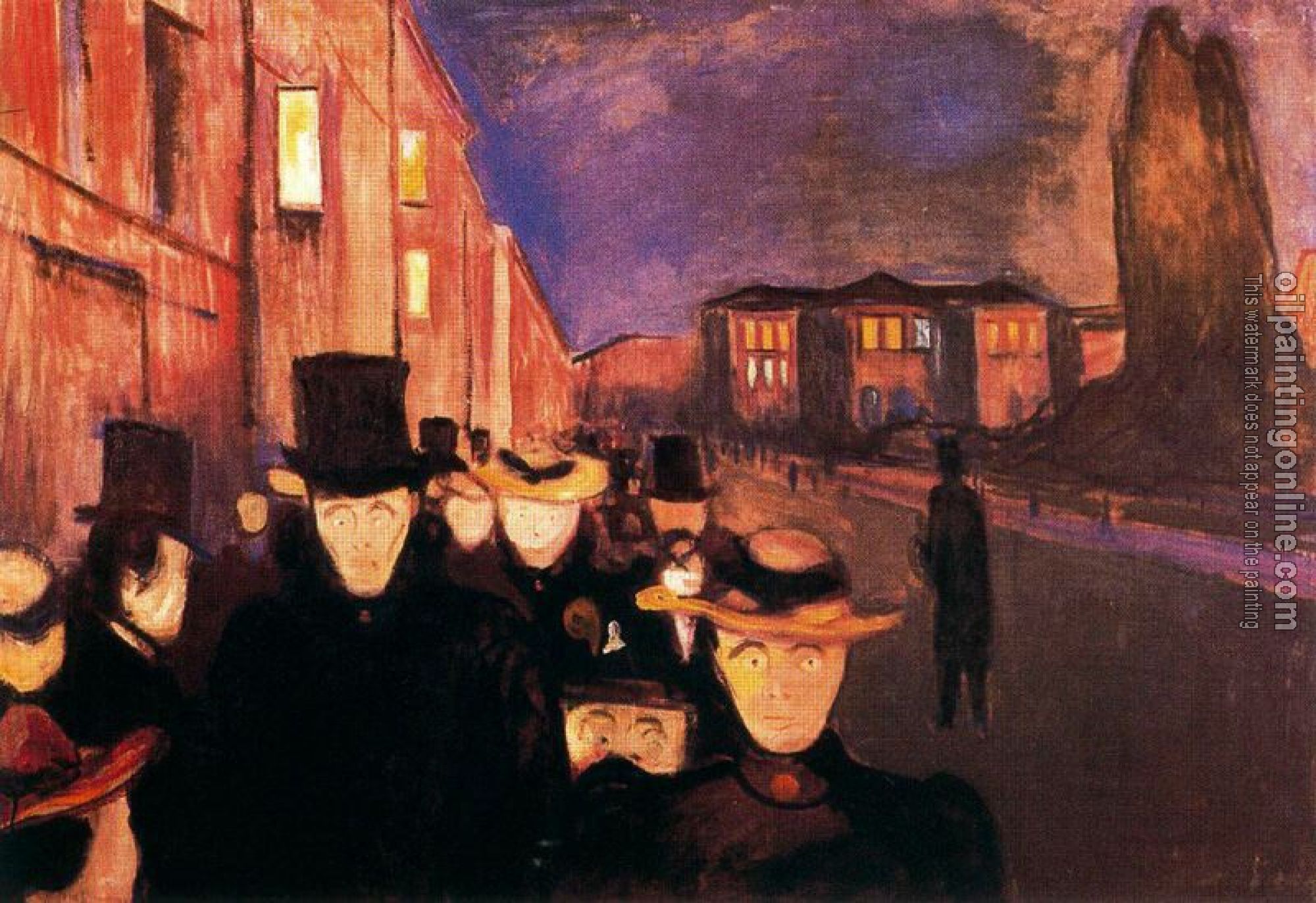 Munch, Edvard - Evening on Karl Johan Street